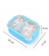 Eazy Kids  Steel Bento Lunch Box for Girls - Blue
